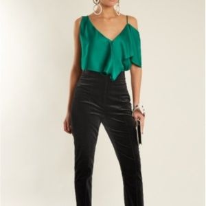 Diane Von Furstenberg High-Waist Skinny Velvet